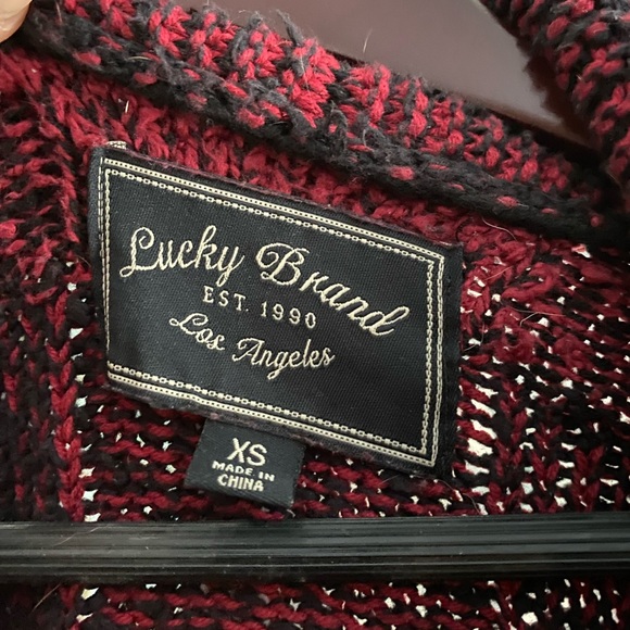 Lucky brand plaid long sweater - Picture 2 of 2